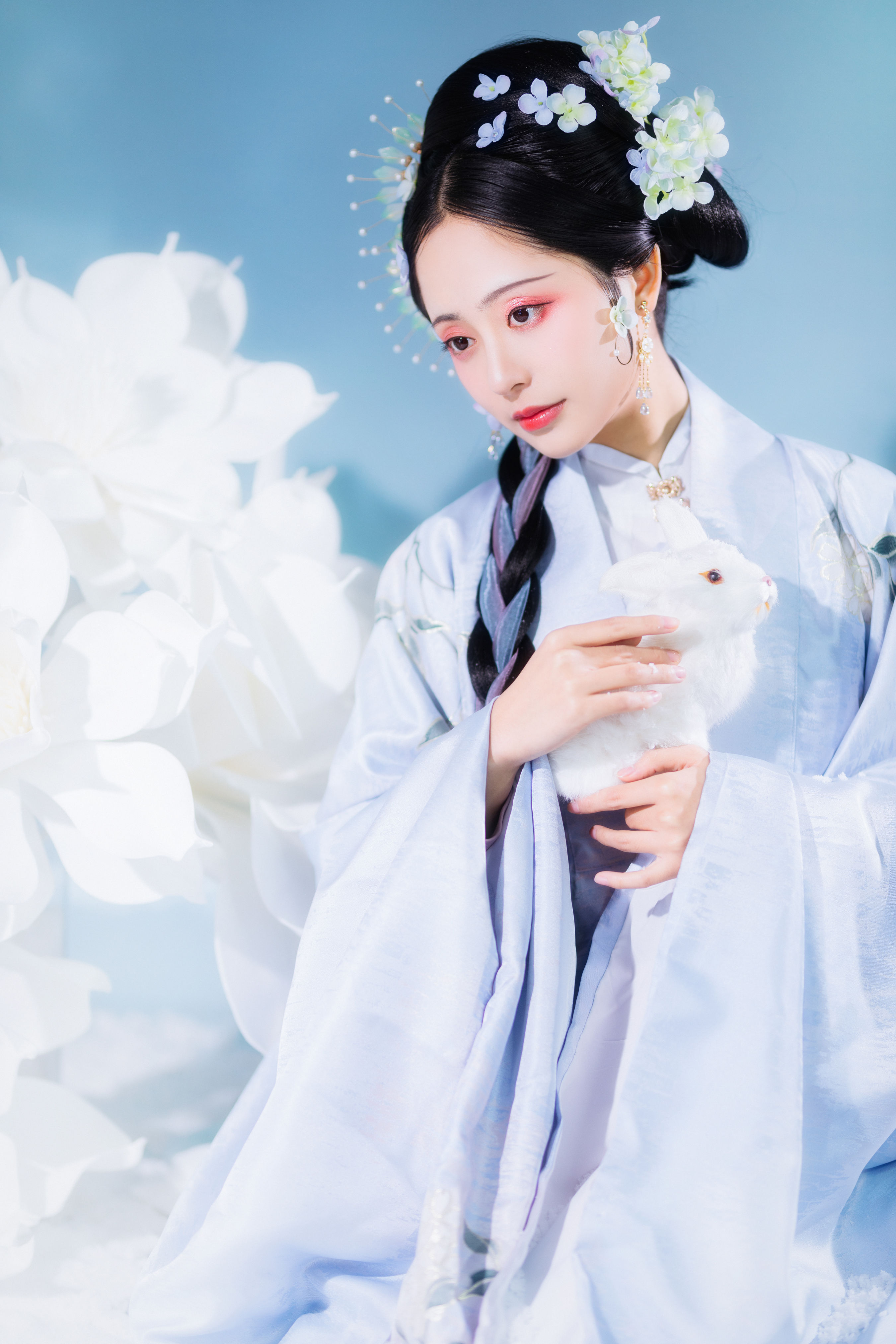 凝霜雪 古装 写真 美女 模特 精美 花