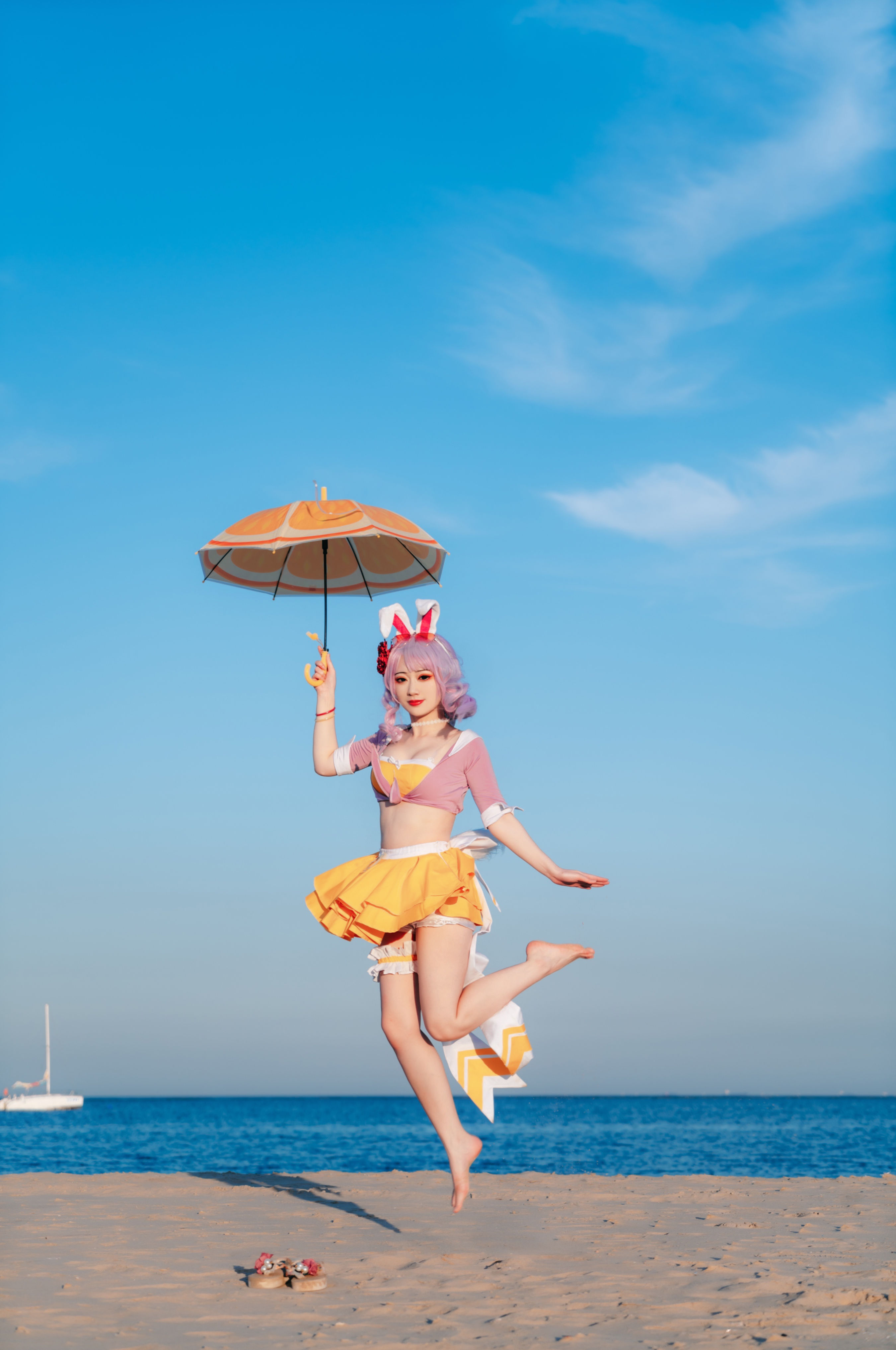 海边的公孙离 写真 Cosplay 美少女 二次元 兔女郎