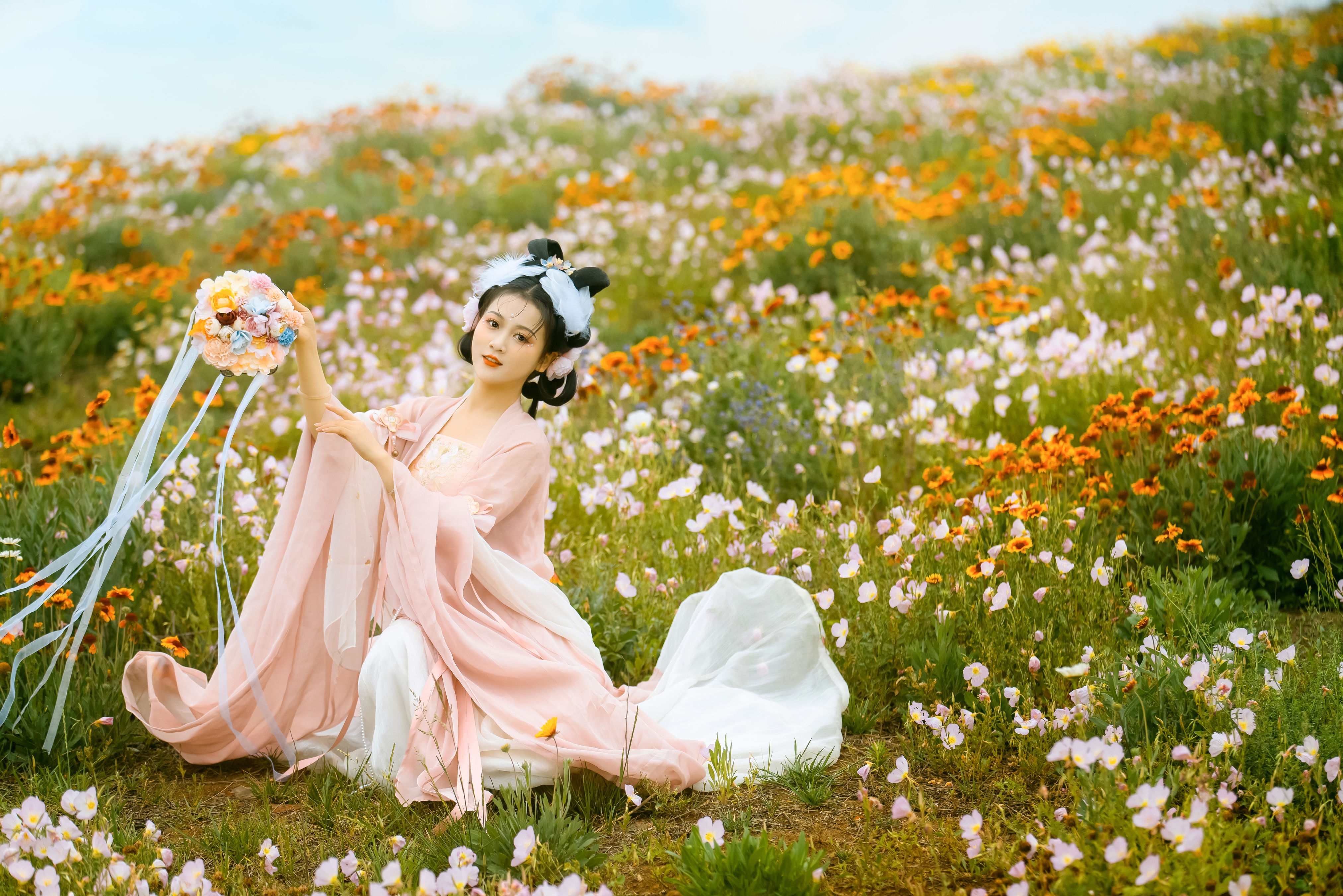 繁花 古装 花 汉服 美人 美丽 优美 小仙女