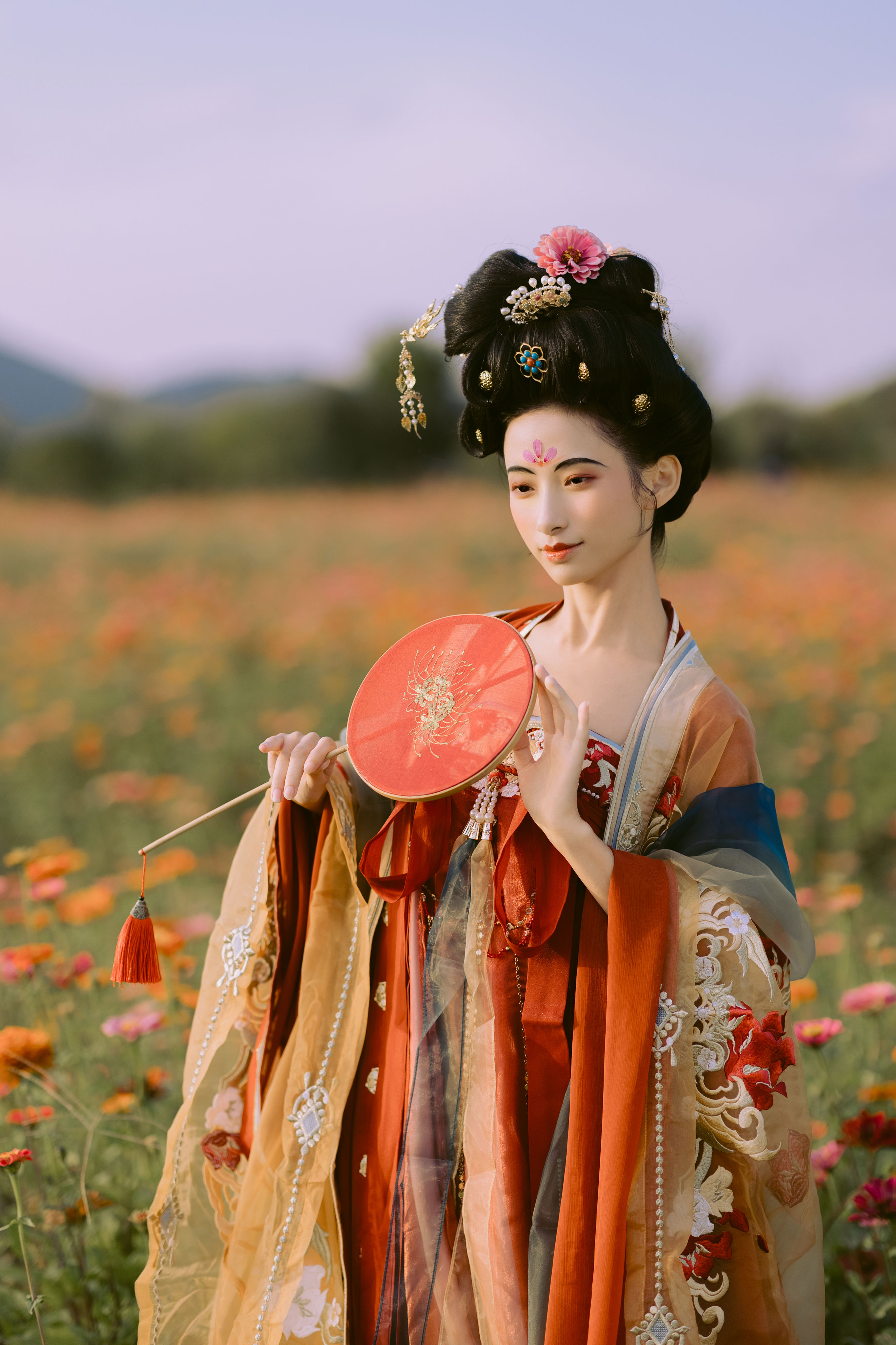 花海 古风 汉服 花 美人 美丽