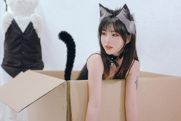 小黑猫 Cosplay 二次元 猫娘 创意 妹子