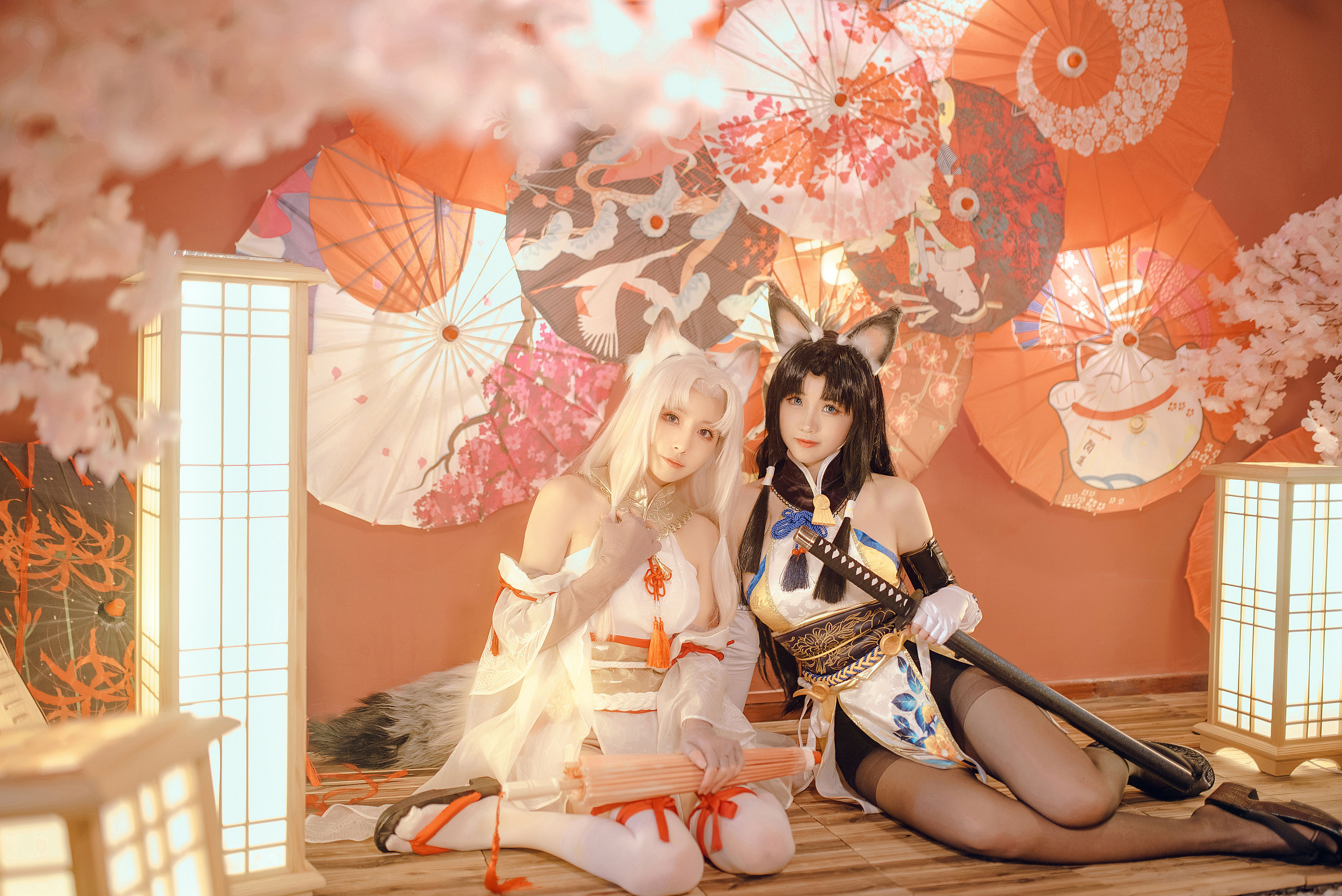 天才阴阳师驾到 Cosplay 姐妹花 狐女 闺蜜 非主流