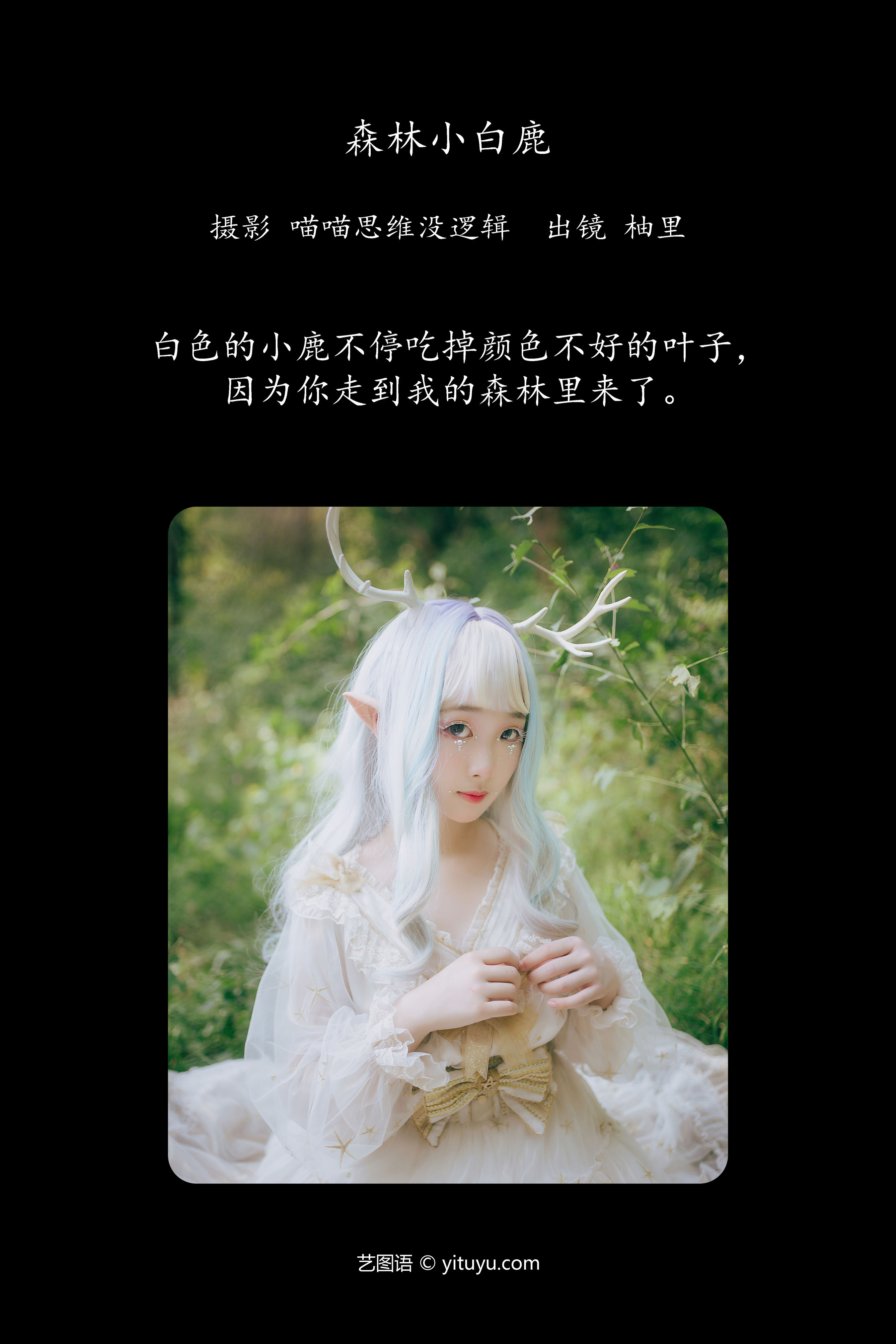 森林小白鹿 森系 绿色 Cosplay 艺术 树林