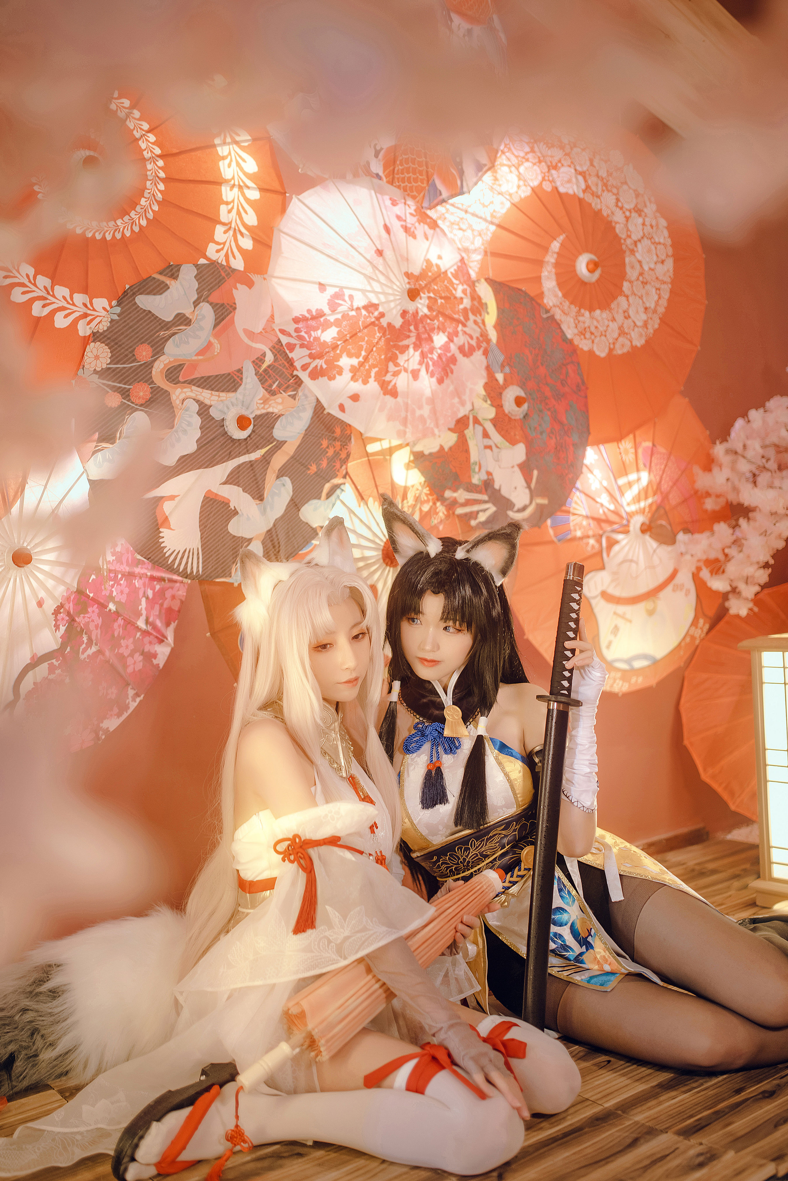 天才阴阳师驾到 Cosplay 姐妹花 狐女 闺蜜 非主流