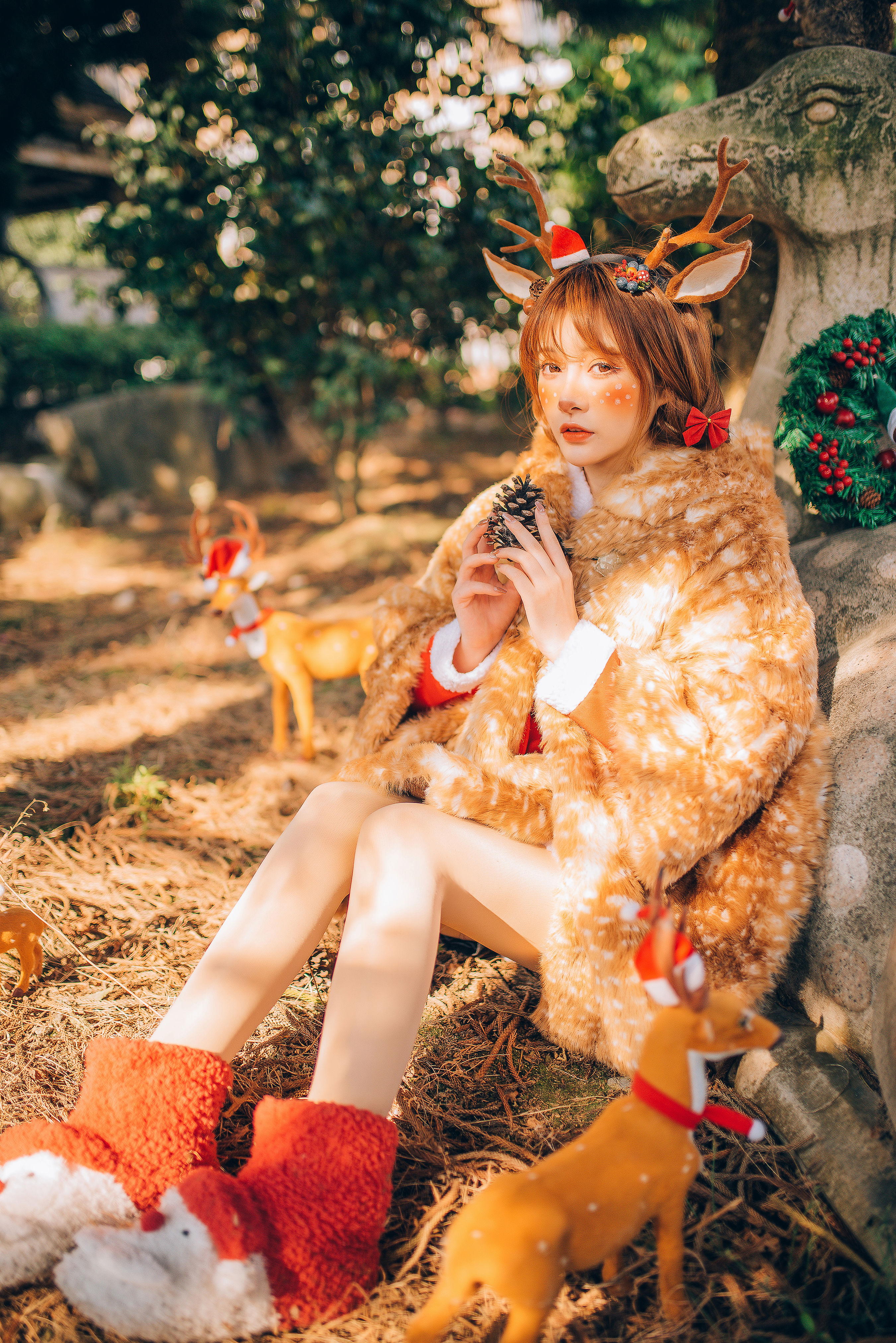 圣诞小鹿 圣诞节 节日 少女 写真 Cosplay