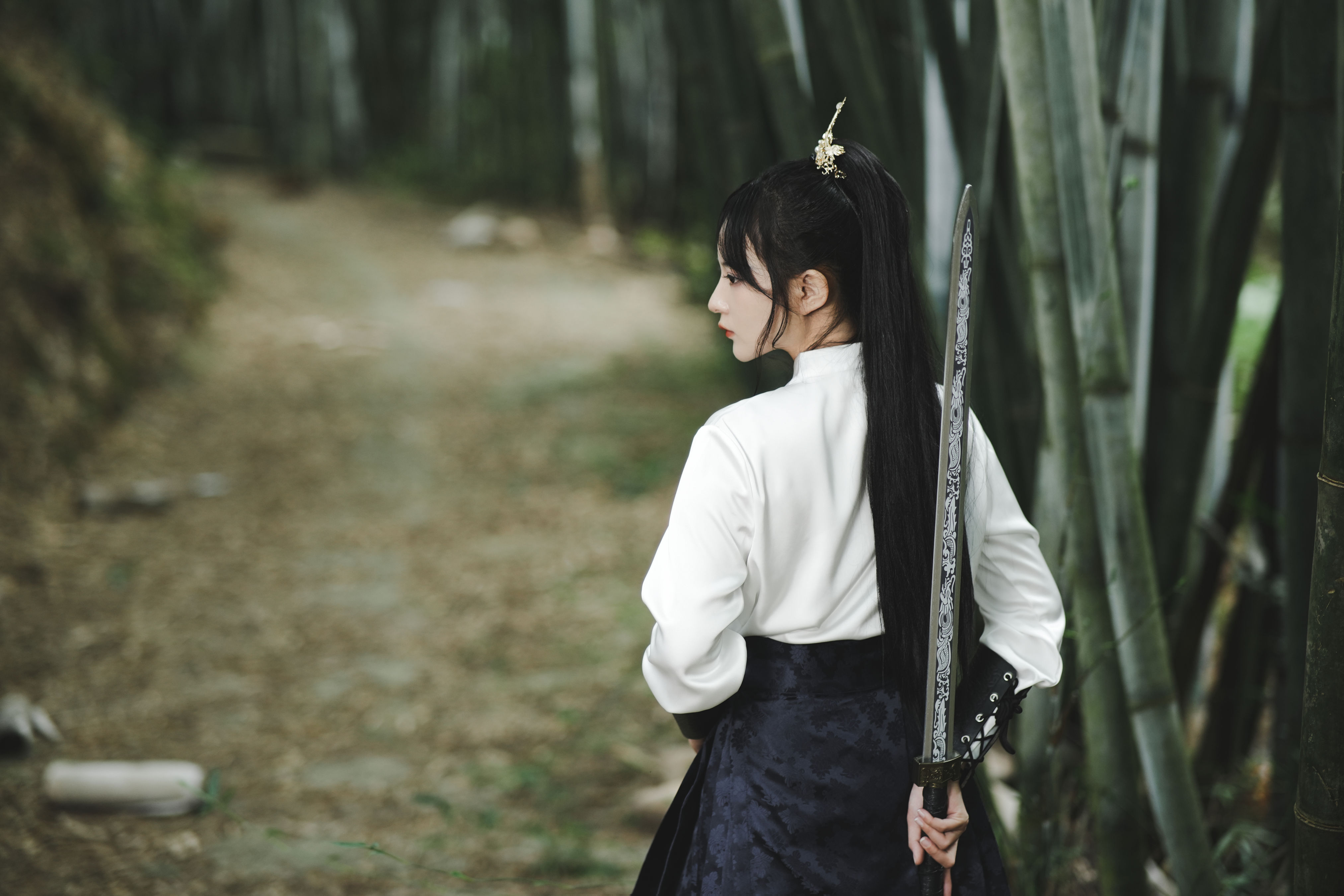 快意江湖我为侠 女侠 江湖 武侠 竹林 写真