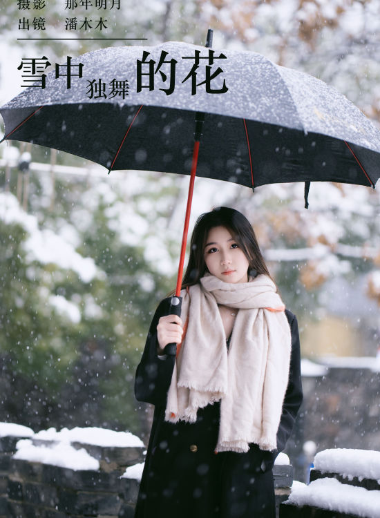 雪中独舞的花 雪景 冬天 小姐姐 美女 精美