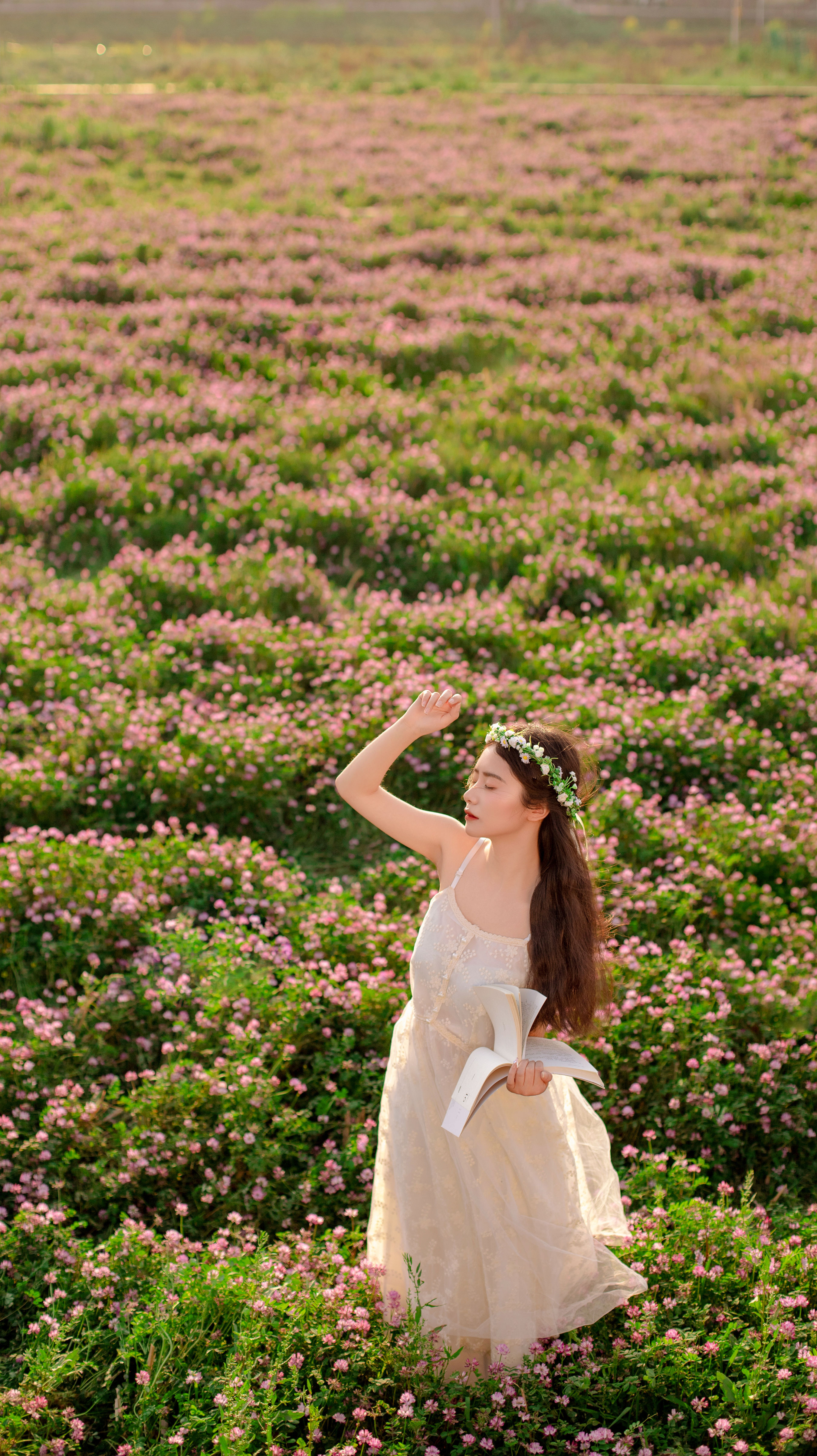 紫云英花甸 小清新 唯美 小仙女 写真 花