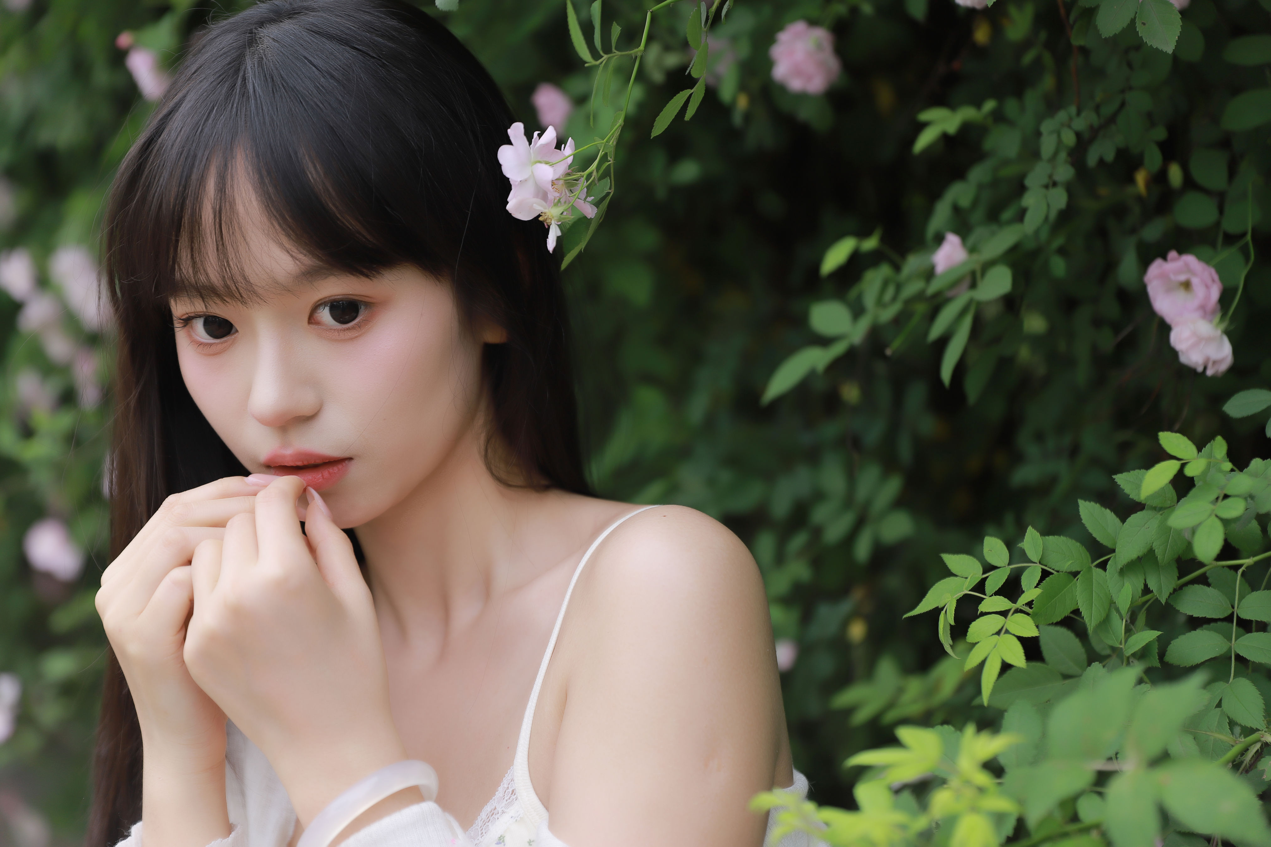 甜粉万花筒 春天 甜美 少女 写真 花