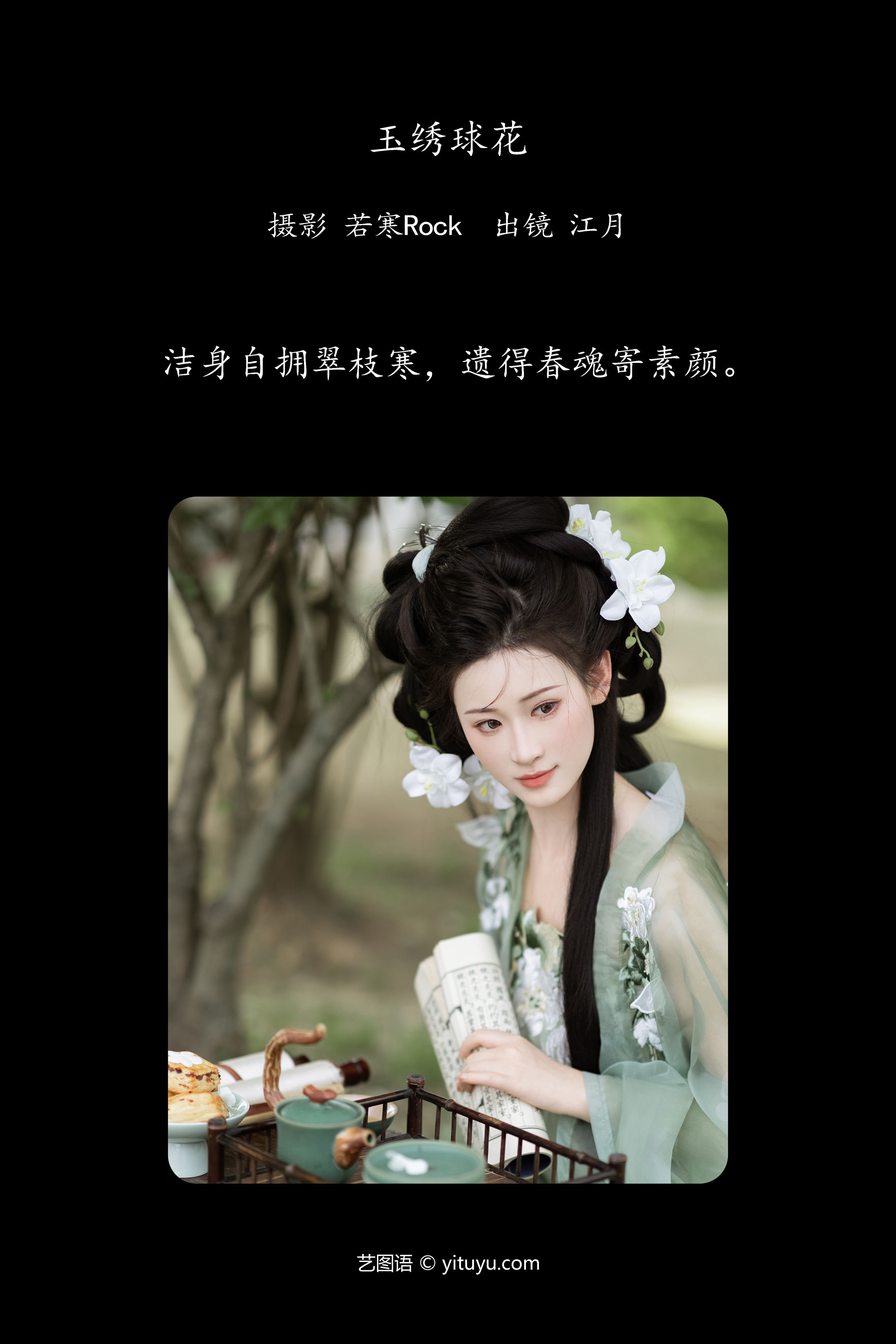 玉绣球花 绣球花 古装 汉服 美人 小姐姐 写真