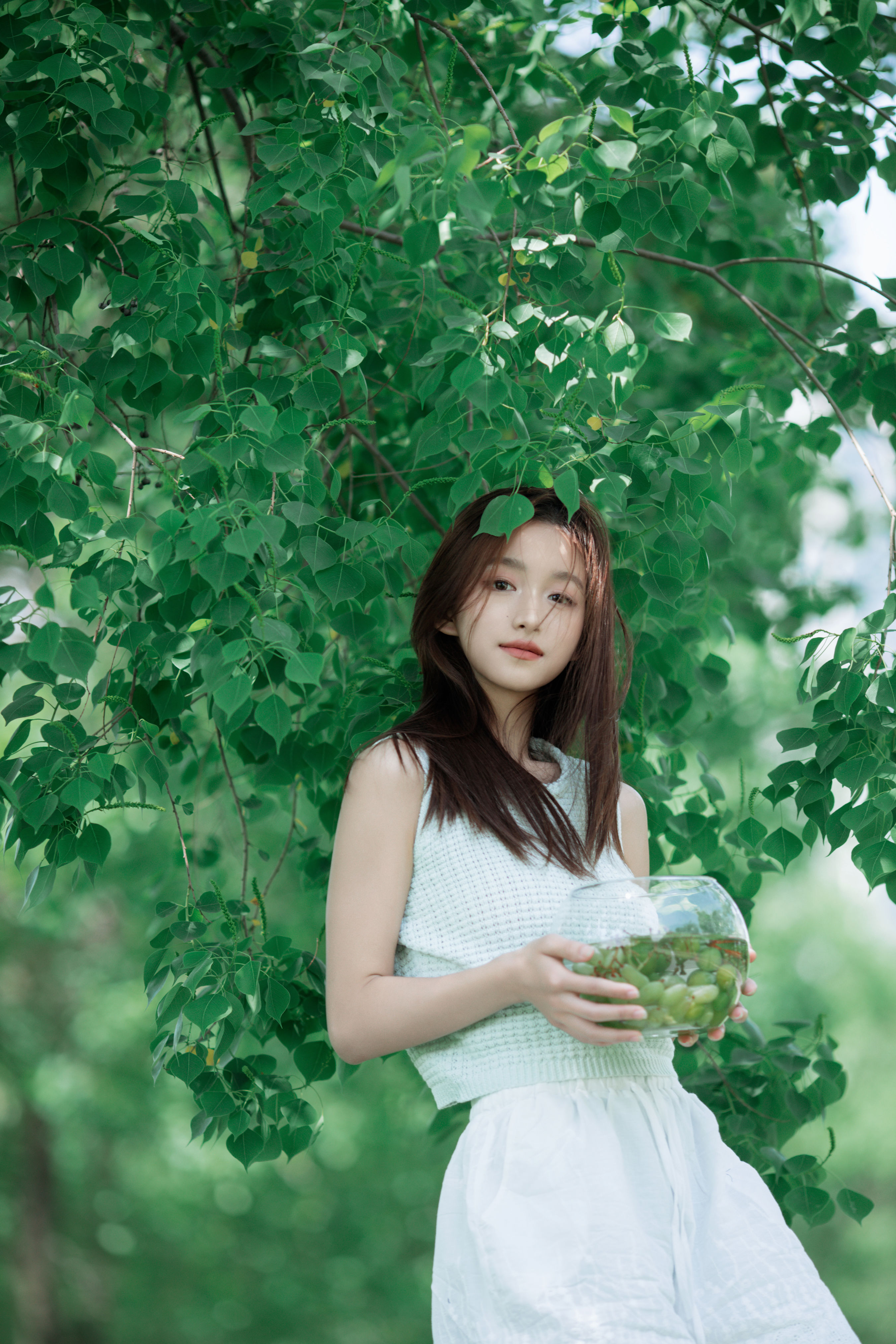 夏日物语 绿色 小清新 夏日 少女 养眼