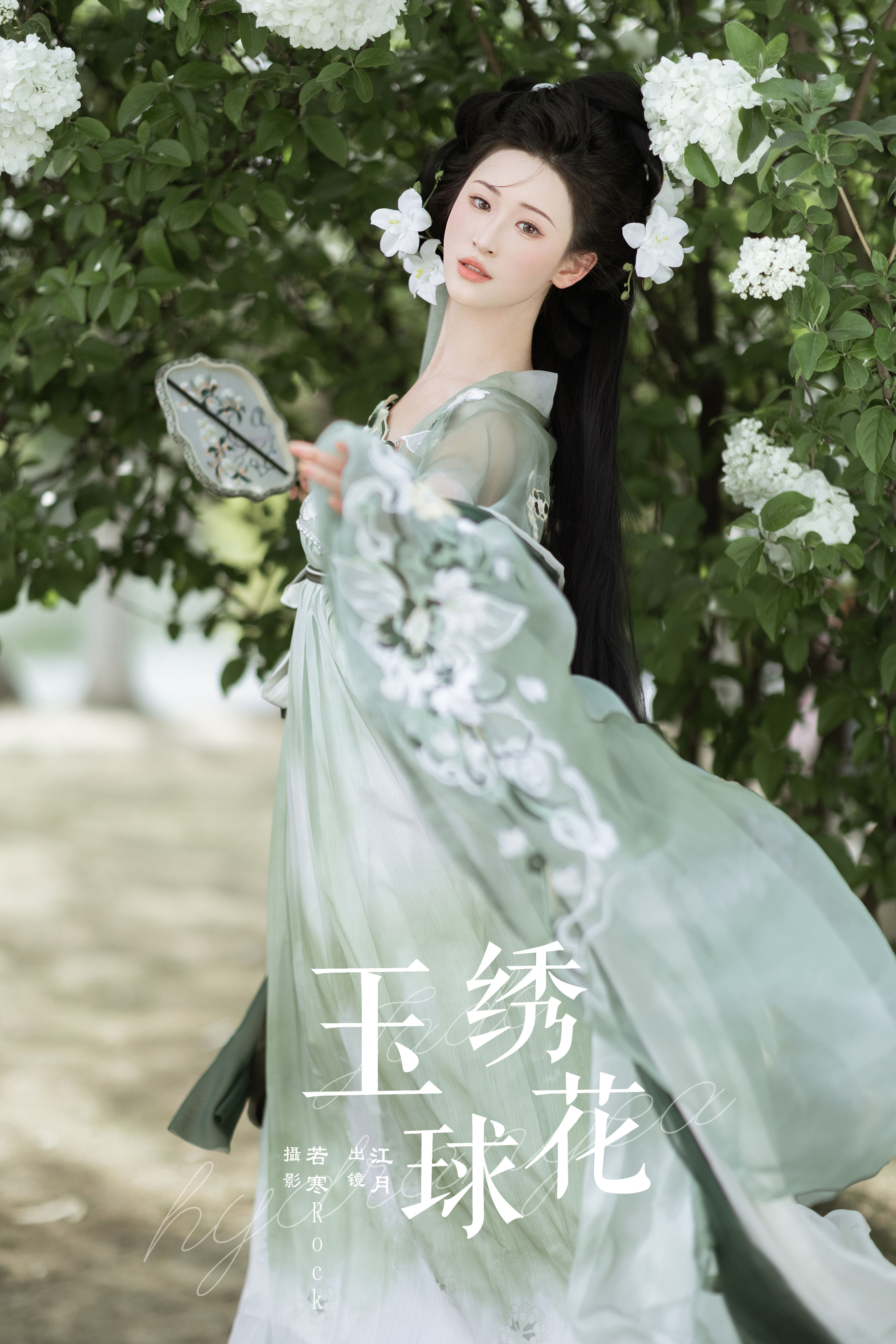 玉绣球花 绣球花 古装 汉服 美人 小姐姐 写真