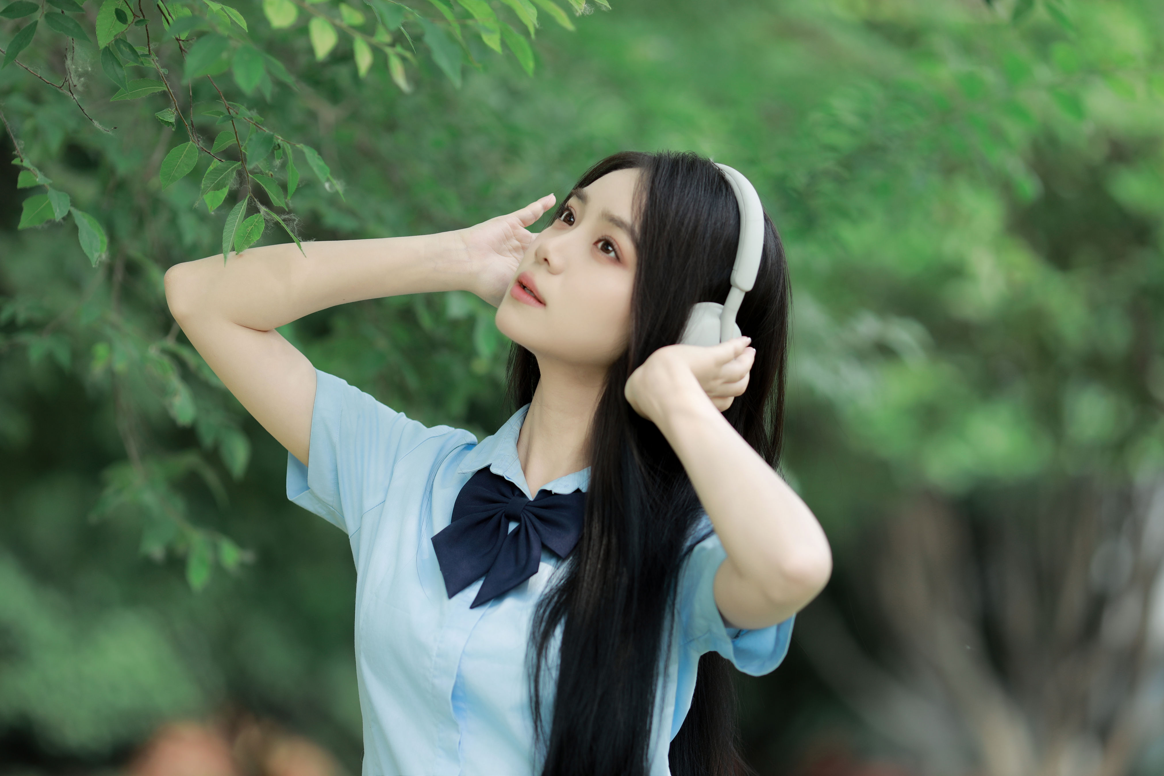 夏日校服裙摆 夏日 校花 女生 黑长直 小清新