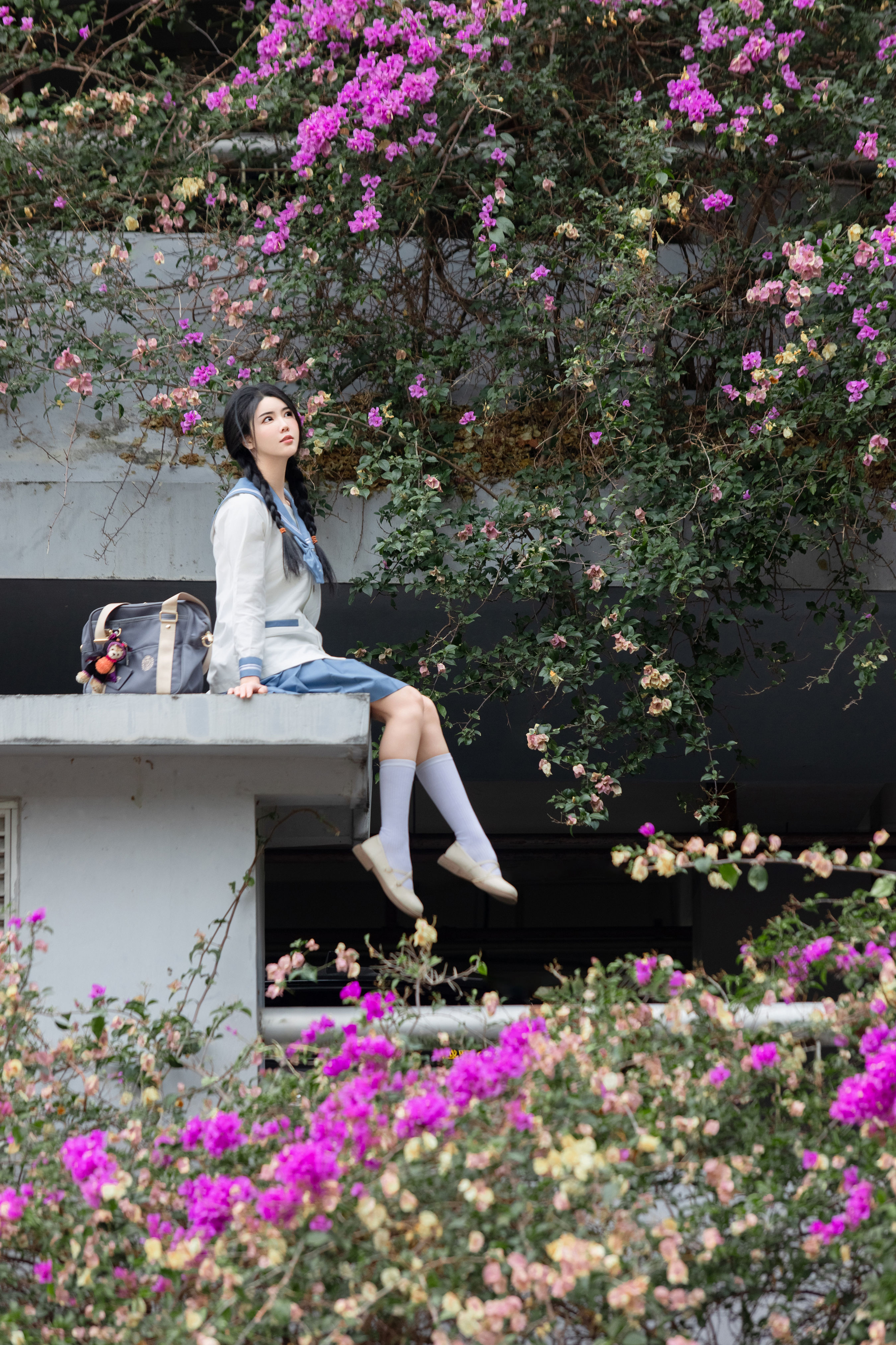 幸好花期有你在 春天 日系 JK 小姐姐 花 双马尾