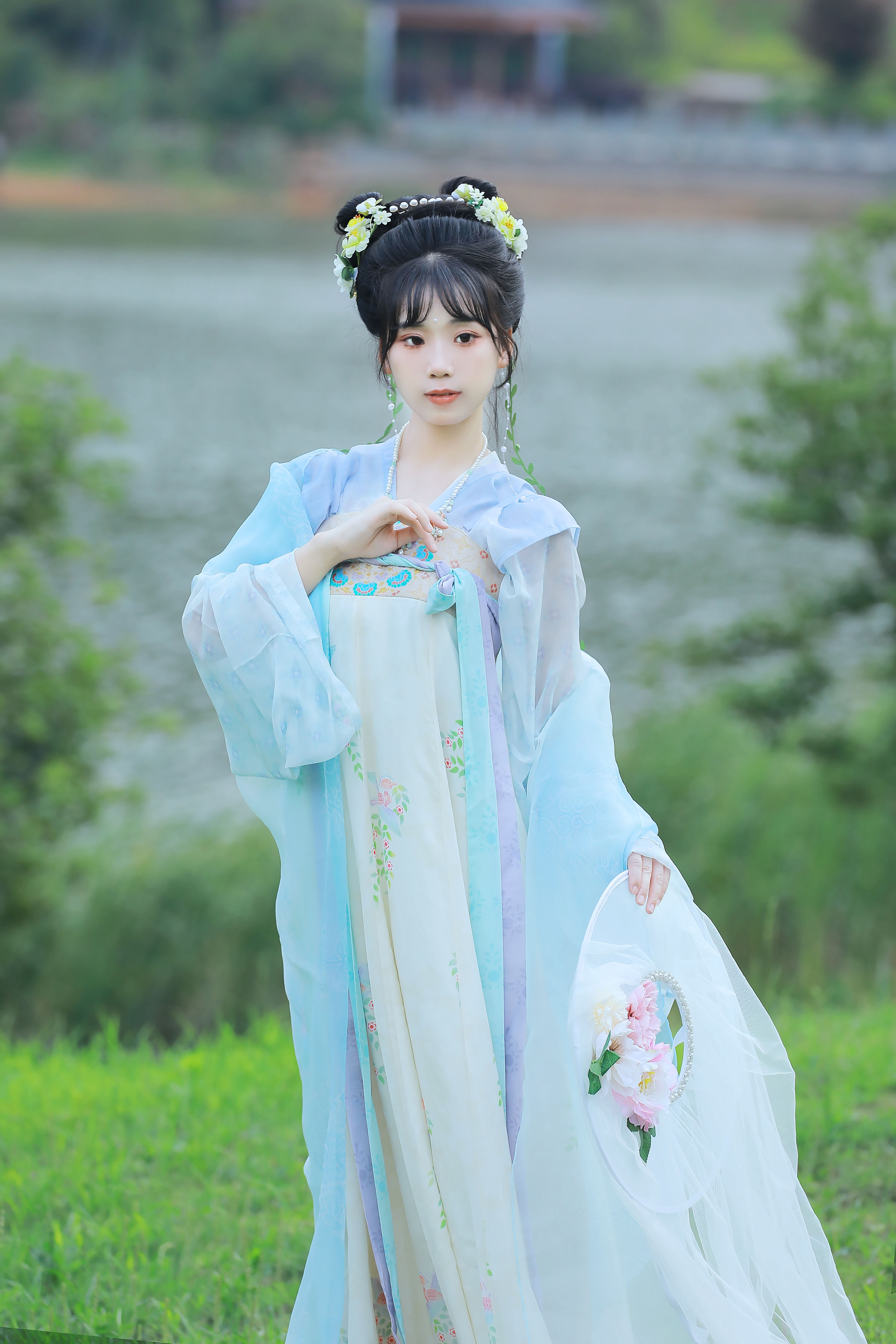 杨柳烟 小仙女 绿色 汉服 古风 森系