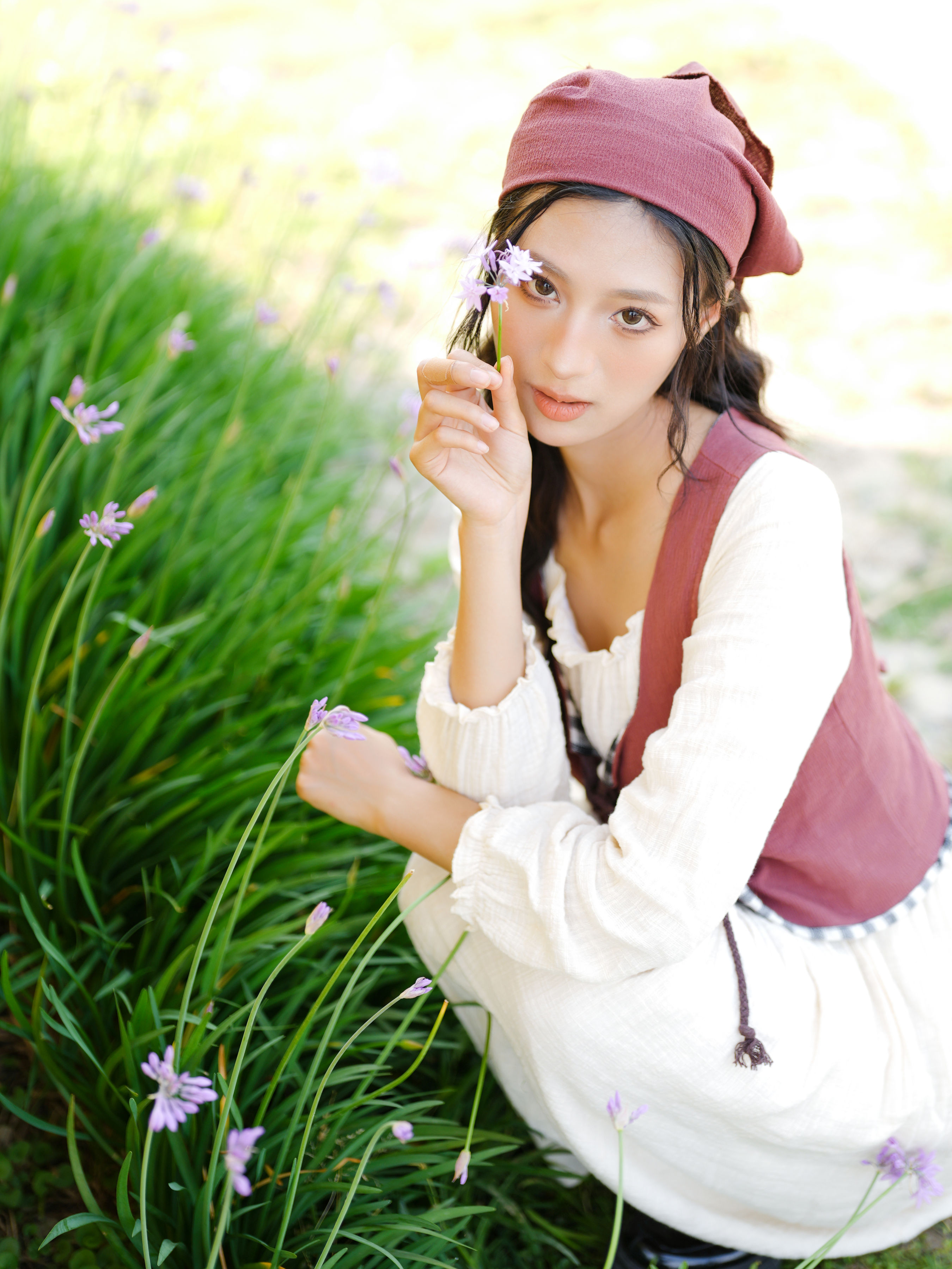 花海初夏 精美 花 复古 优美 人像 写真 夏天