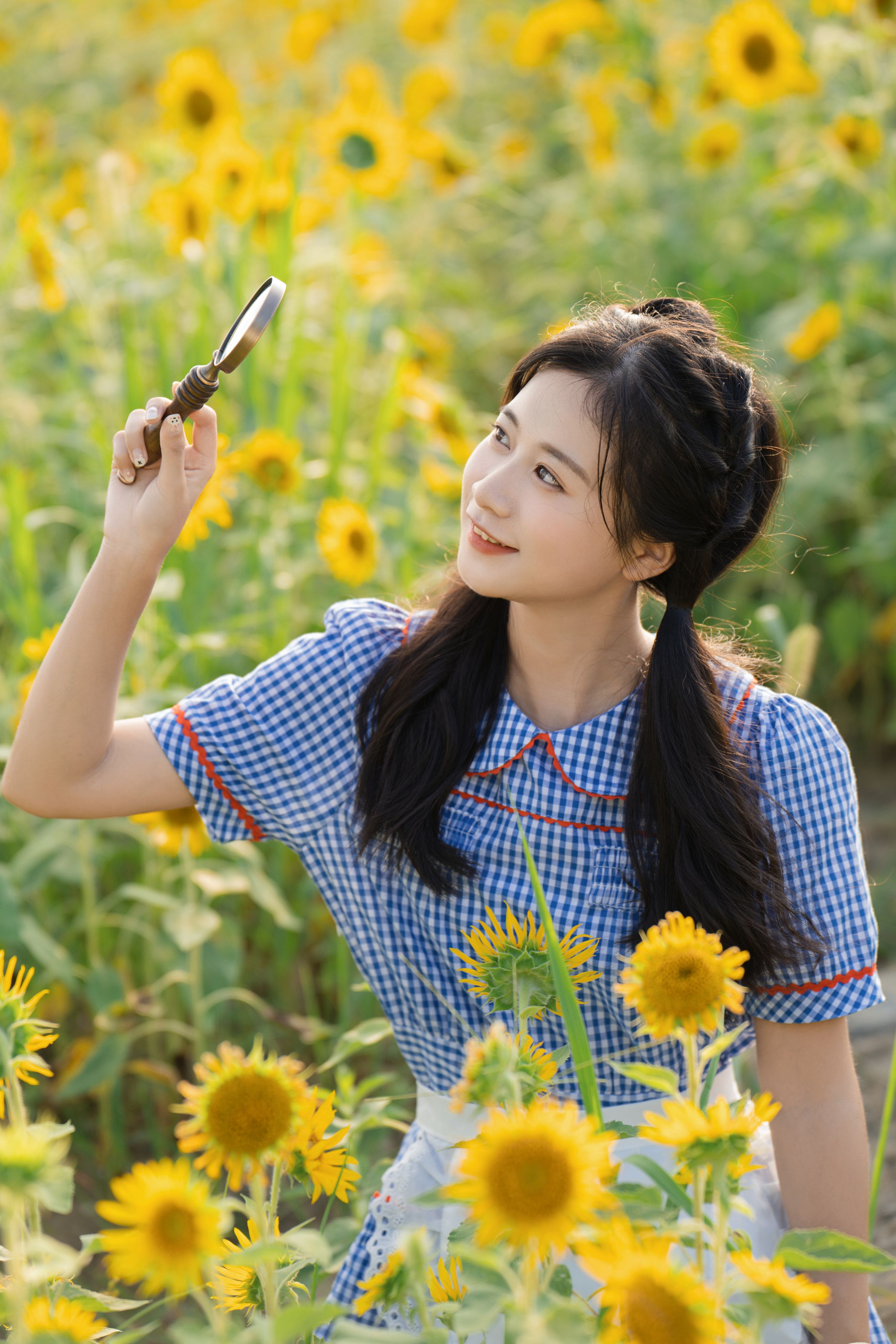 和向日葵一样明媚 清纯 可爱 向日葵 妹子 双马尾