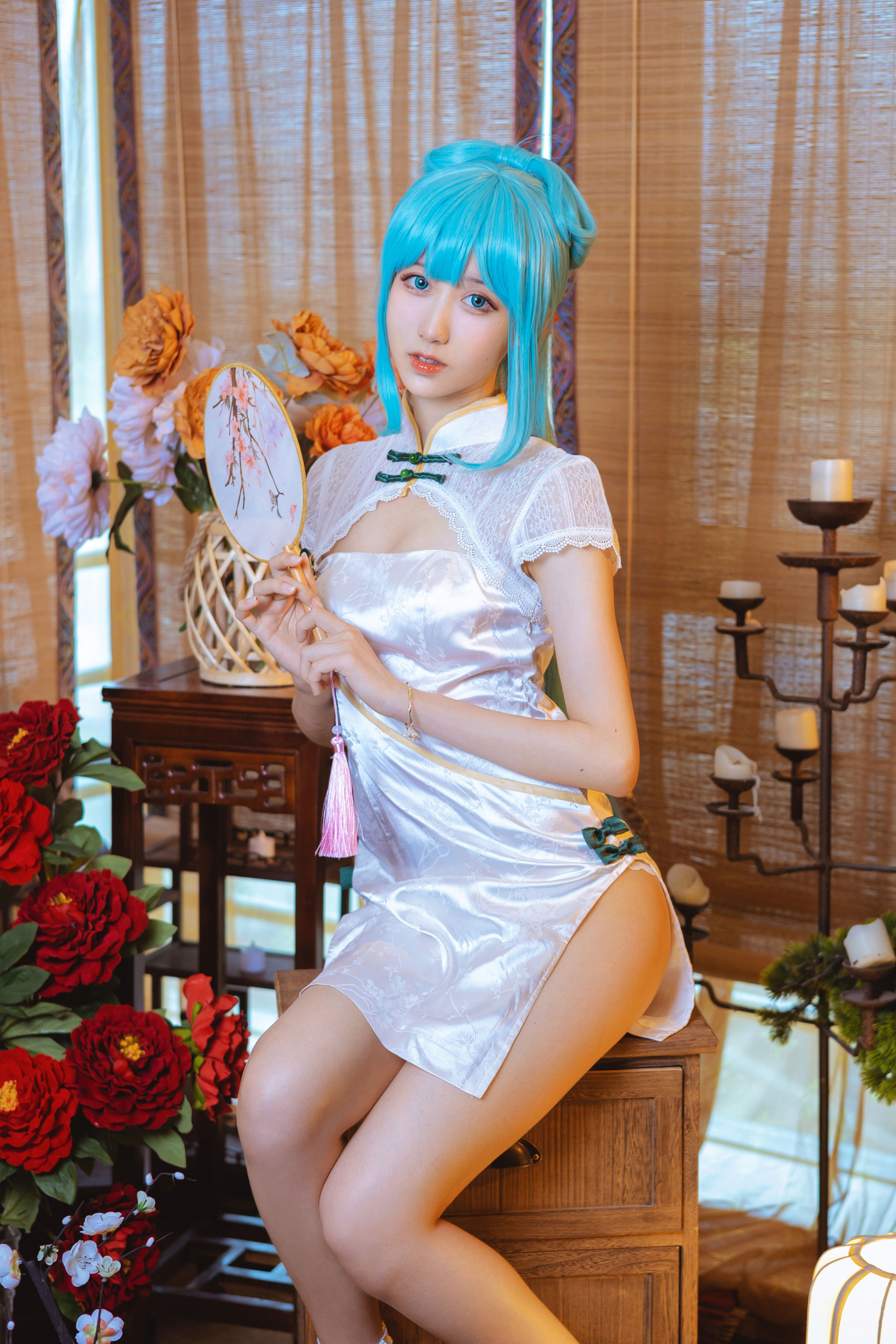 初音COSPLAY 二次元 Cosplay 美少女 模特 旗袍